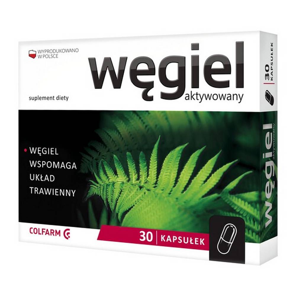activated charcoal capsules 30 pcs Activated carbon - a dietary supplement made of natural raw materials such as wood or peat. The product is intended for adults.