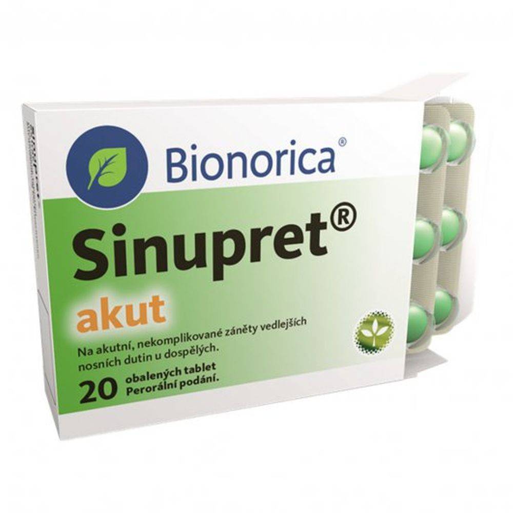 acute sinupret 160mg 20 Acute sinupret is an herbal preparation for the treatment of acute, uncomplicated sinusitis in adults.