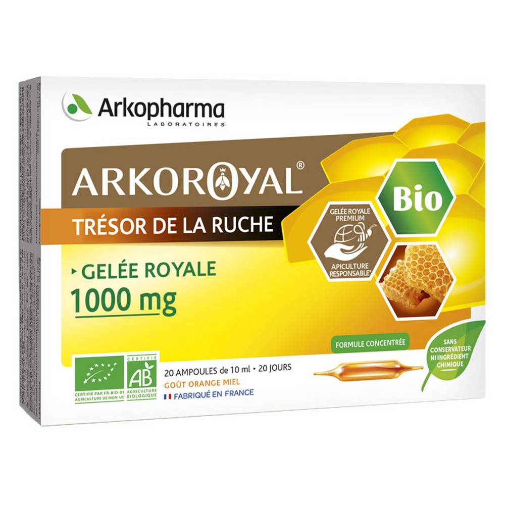 arkopharma jelly royale 1000mg 20 bulbs Arkopharma Royal Jelly Bio 1000mg 20 ампул: маточное молочко, источник жизненных сил, идеально подходит для всех: детей, взрослых, пожилых людей и спортсменов.