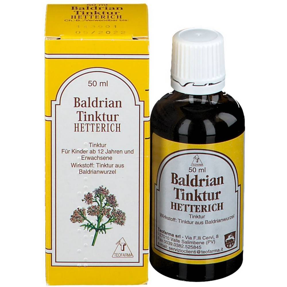 baldriantinktur hetterich 50 ml Herbal sedative made from valerian