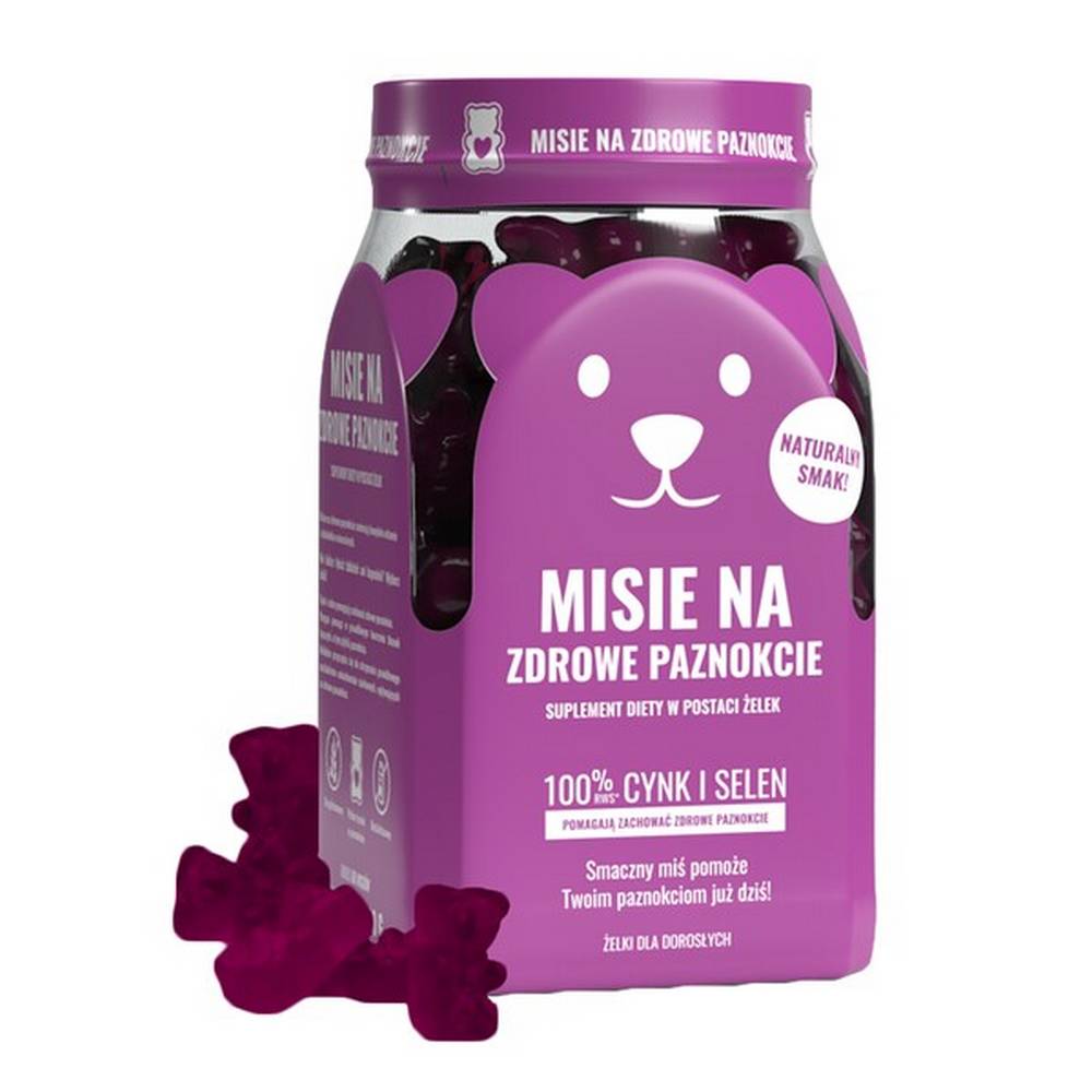 bears for healthy nails jelly beans 300 g approx 60 noble health Bears for healthy nails - a dietary supplement containing ingredients supporting healthy nails. The product is intended for adults. Currant flavor.