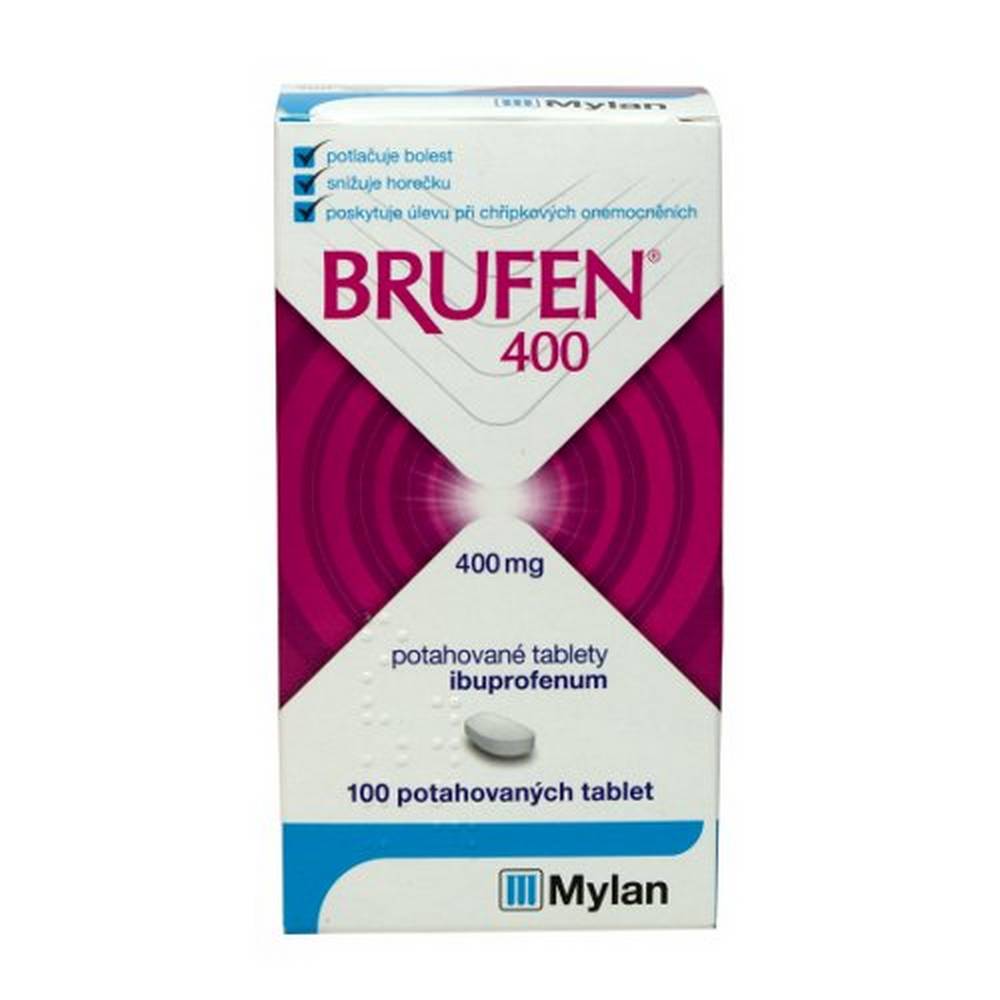 brufen 400mg 100 Brufen is a non-steroidal anti-inflammatory drug with a significant fever-reducing (antipyretic), pain-relieving (analgesic) effect even in painful conditions of non-rheumatic origin and with an anti-inflammatory (anti-inflammatory) effect.