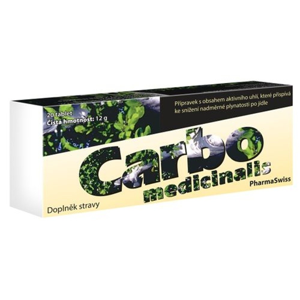 carbo medicinalis 20 For problems such as bloating, winds, excessive decomposition of food in the intestines, diarrhea after a dietary error, inflammation of the stomach and intestines, ulcers in the intestines.