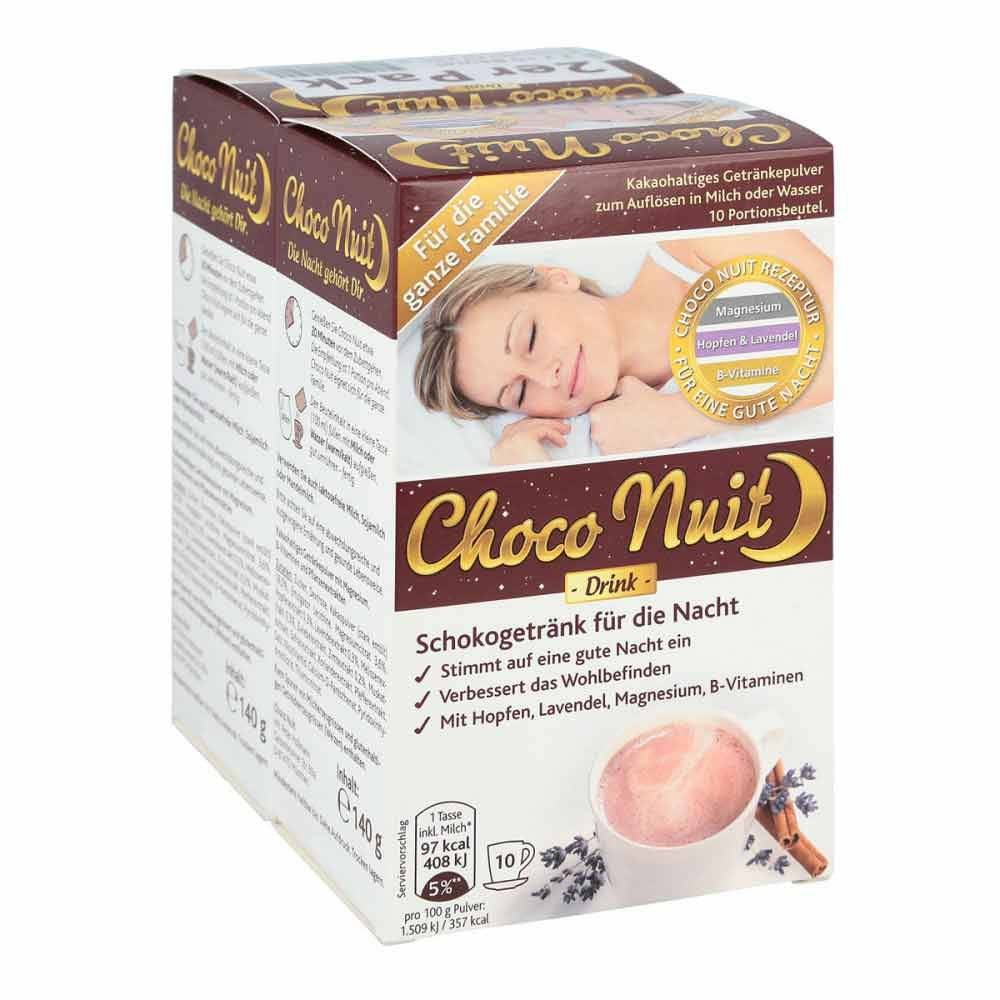 choco nuit bedtime chocolate drink powder 20 for healthy, restful sleep