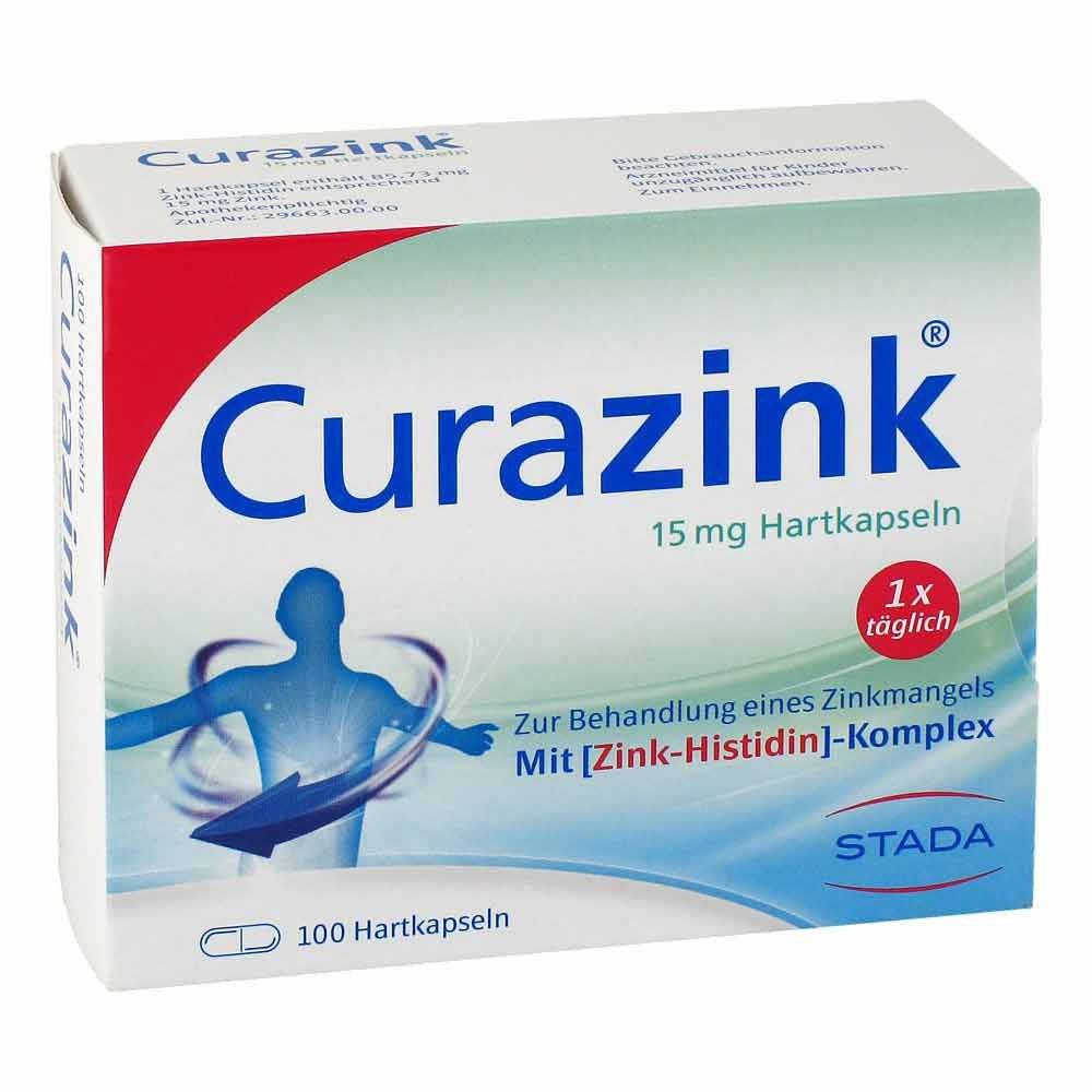 curazink 100 For the treatment of clinically established zinc deficiency when it cannot be eliminated with nutrition. Zinc is indispensable for the healthy development of people, for growth and for the formation of a strong defense system. Healthy skin, lush hair and strong nails - thanks to adequate zinc nutrition.