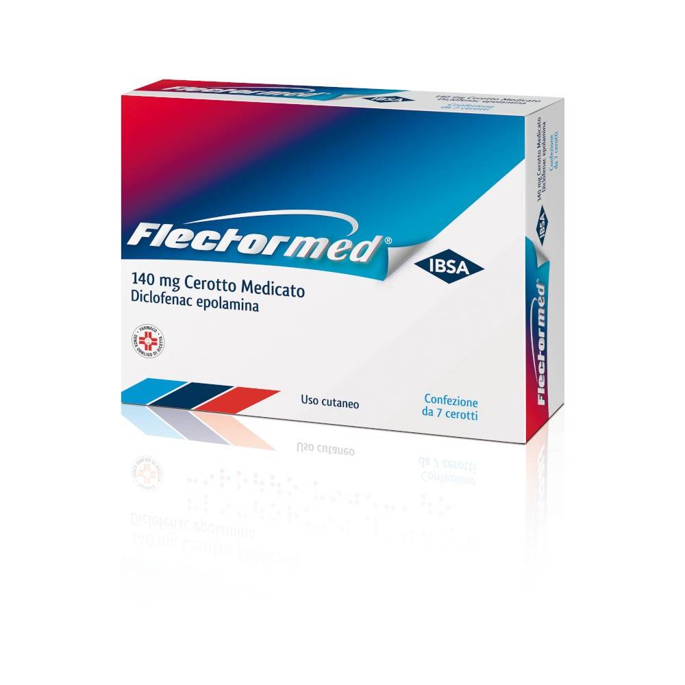 flectormed medicated patches 140 mg diclofenac 7 Flectormed 140 mg patches against joint and muscle pain performs a rapid and targeted action in case of sprains, strains and bruises, even with edema.
