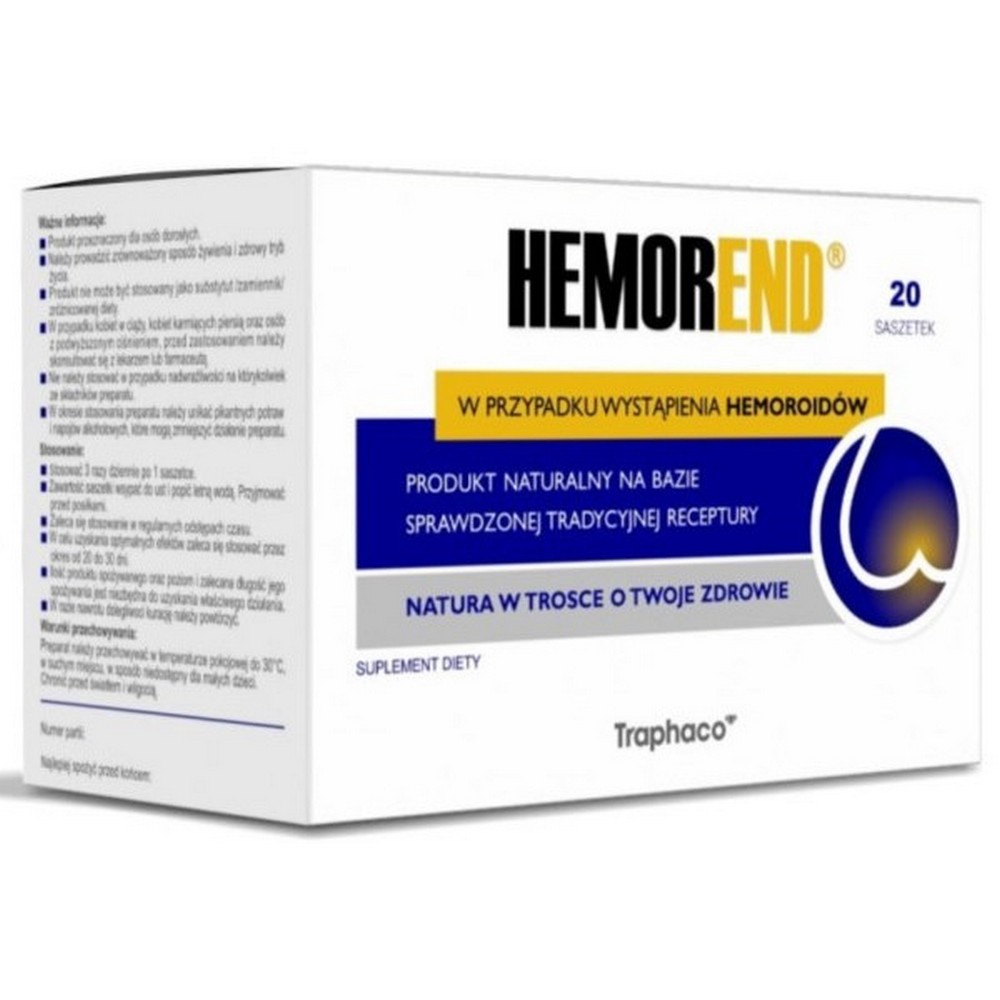 hemorend 20 HEMOREND is a natural and effective preparation supporting the treatment of hemorrhoids, with a deep and unique mechanism of action.