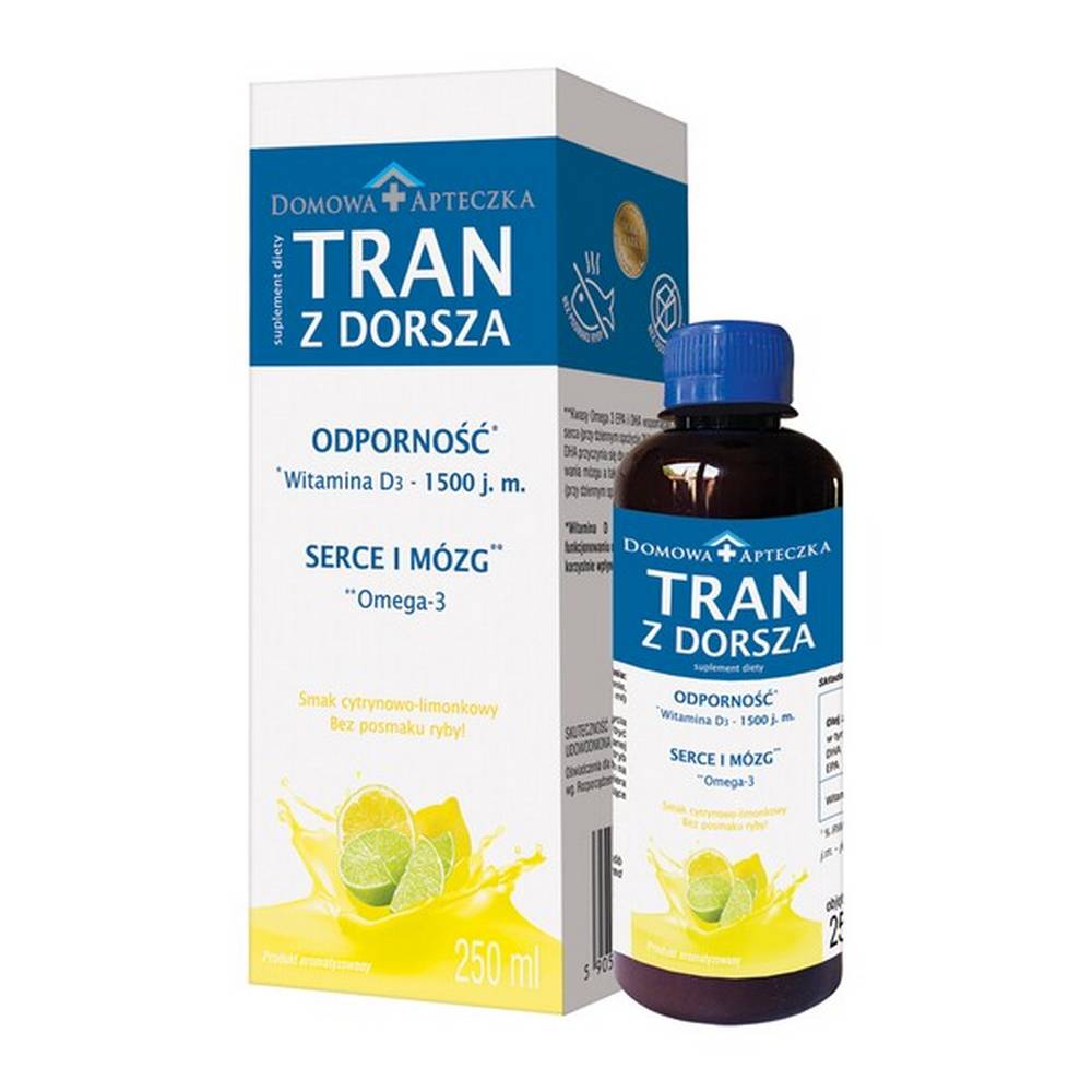 home first aid kit cod fish oil lemon lime flavor 250 ml Домашняя аптечка Рыбий жир трески - пищевая добавка с бархатистой текстурой без привкуса рыбьего жира. Продукт предназначен для детей от 3 лет и взрослых. Лимонно-лаймовый вкус.