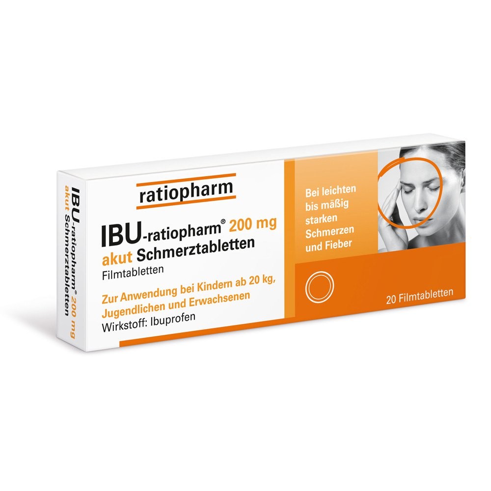IBUratiopharm 200 acute pain tablets, 2×20 Pharmacyapozona