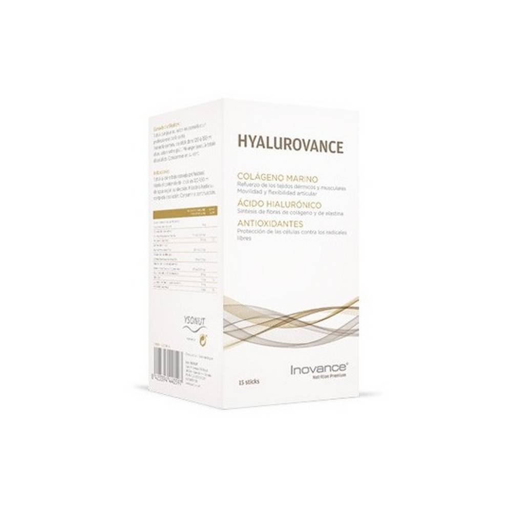 inovance hyalurovance 15 sticks Инновация Hyalurovance 15 представляет собой значительный вклад в 10 г гидролизованного коллагена из рыбы, отобранных из-за гарантии пищевой безопасности и содержания незаменимых аминокислот для тканей.