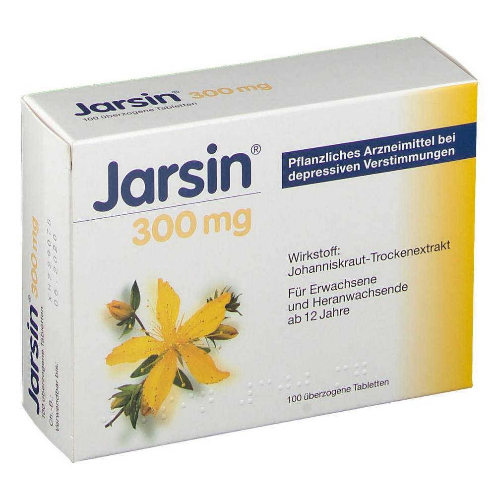 jarsin 300 coated tablets 100 mild transient depressive disorder