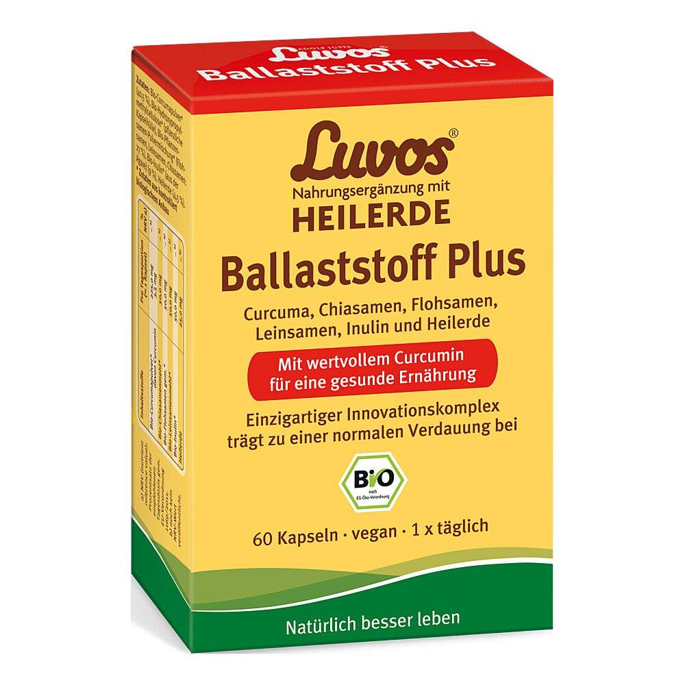 luvos healing earth organic fiber plus capsules 60 for well-being and quality of life