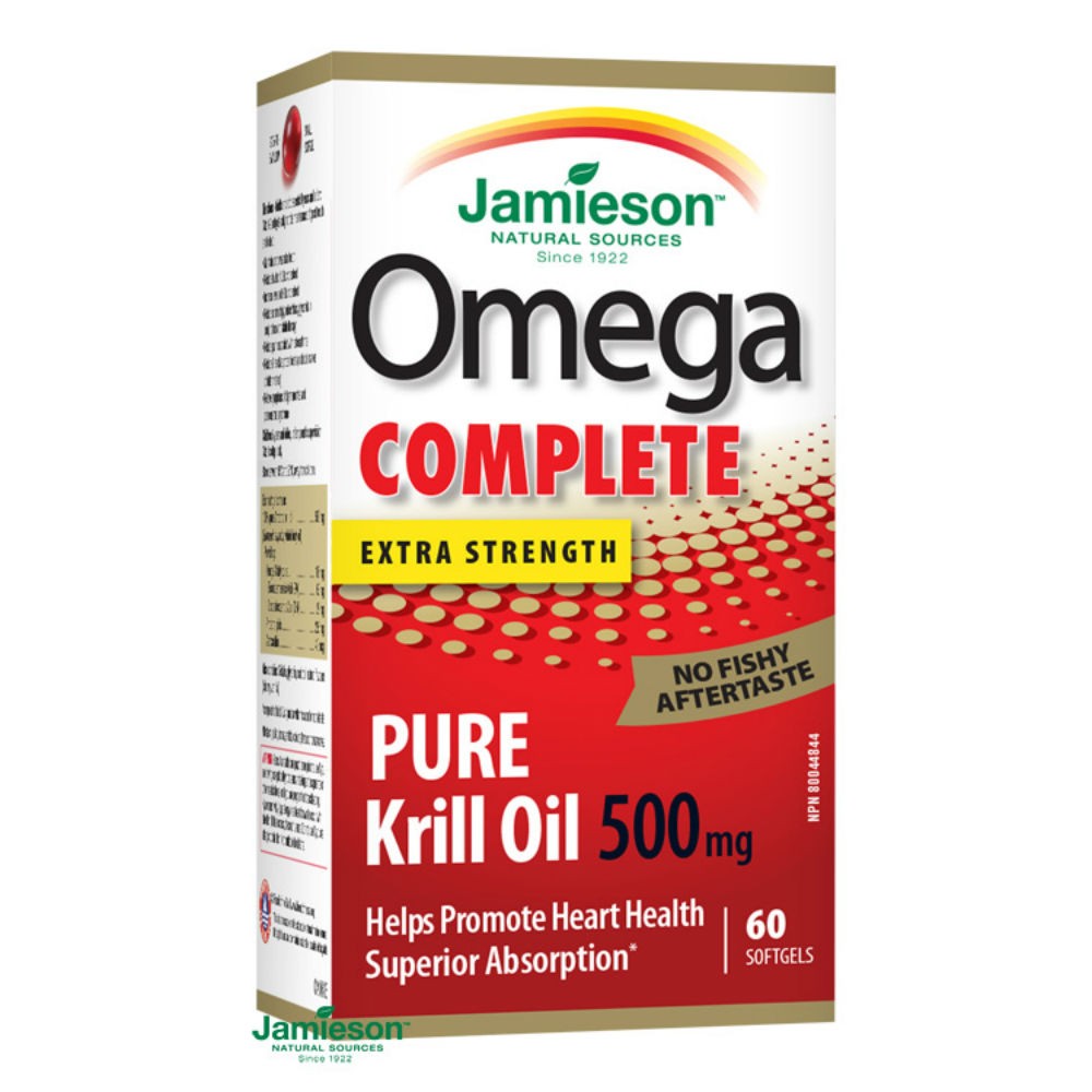 omega complete super krill 500mg 60 It contains 500 mg of pure Euphausia superba shellfish oil in small, easily swallowable, fish-free capsules.