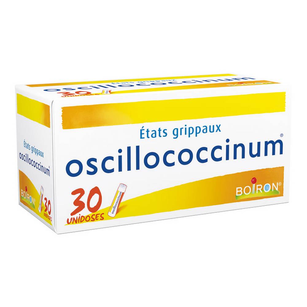 oscillococcinum boiron 30 doses flu symptoms Oscillococcinum Boiron 30 Doses is used in homeopathic treatment or prevention of flu-like conditions (chills, body aches, fevers, colds). Oscillococcinum is suitable for all ages.