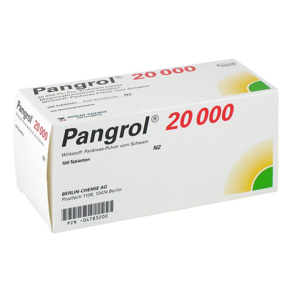 pangrol 20000 100 This preparation is a medicine that contains digestive substances