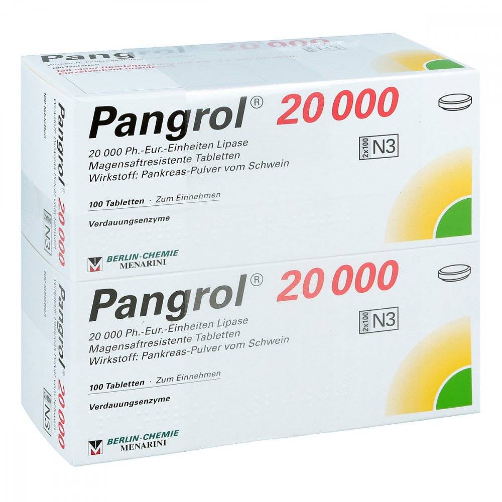 pangrol 20000 200 Этот препарат представляет собой лекарство, которое содержит пищеварительные вещества (ферменты) из поджелудочной железы свиней (порошок поджелудочной железы, также называемый панкреатином).