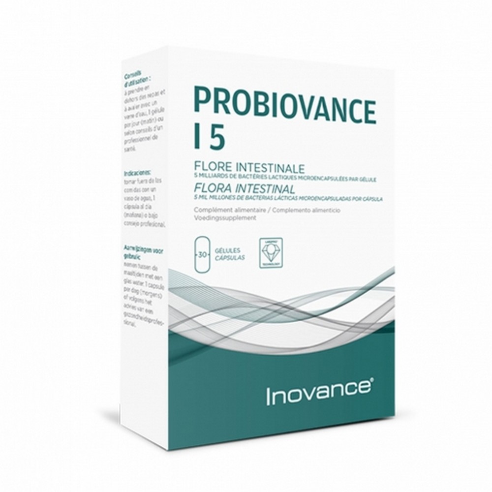 probiovance i5 intestinal flora balance 30 Supplement based on specific lactic ferments , lactoferrin and manganese. It is intended to balance the intestinal flora , to feel good all winter.