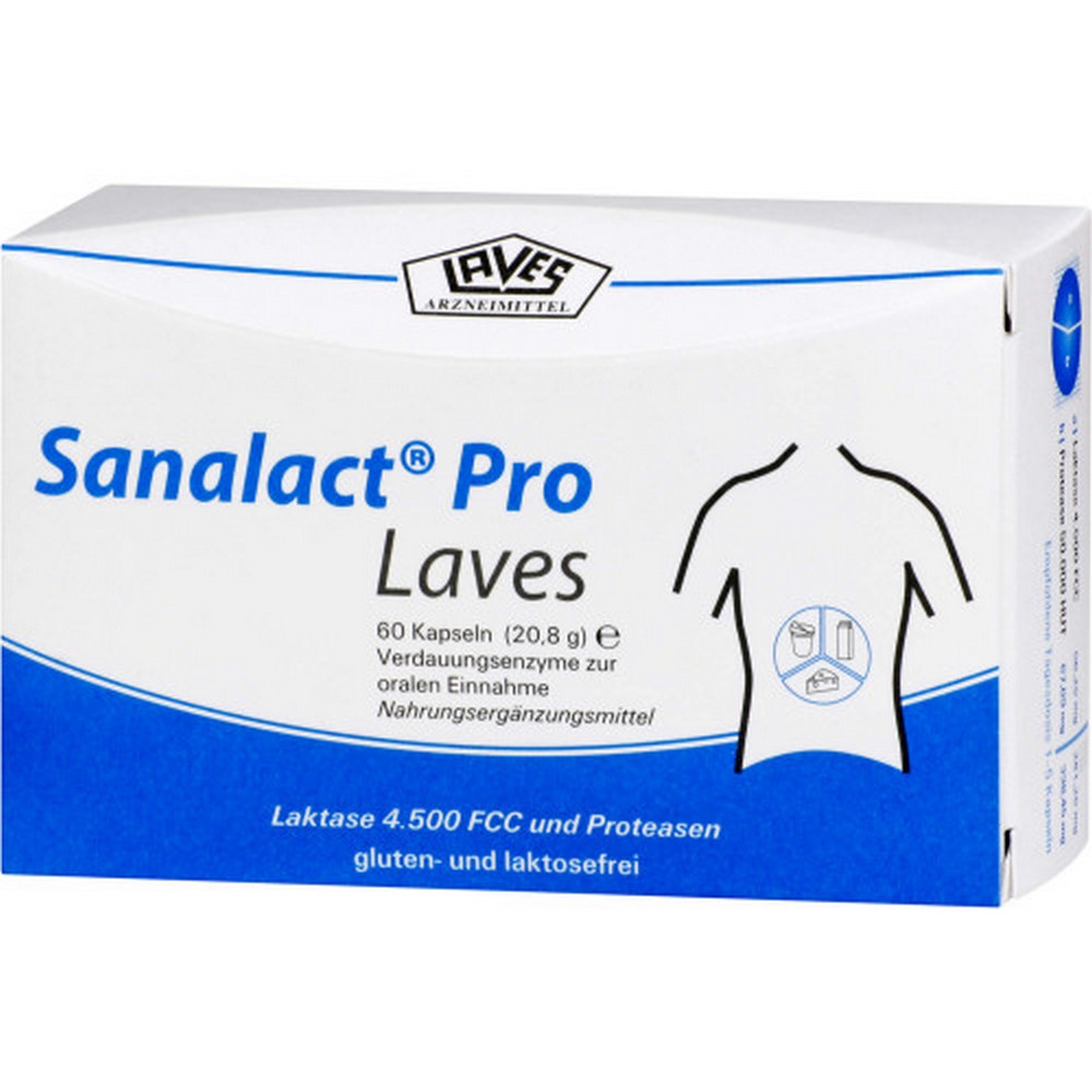 sanalact pro laves 60 Combination of lactase and protein digesting enzymes.