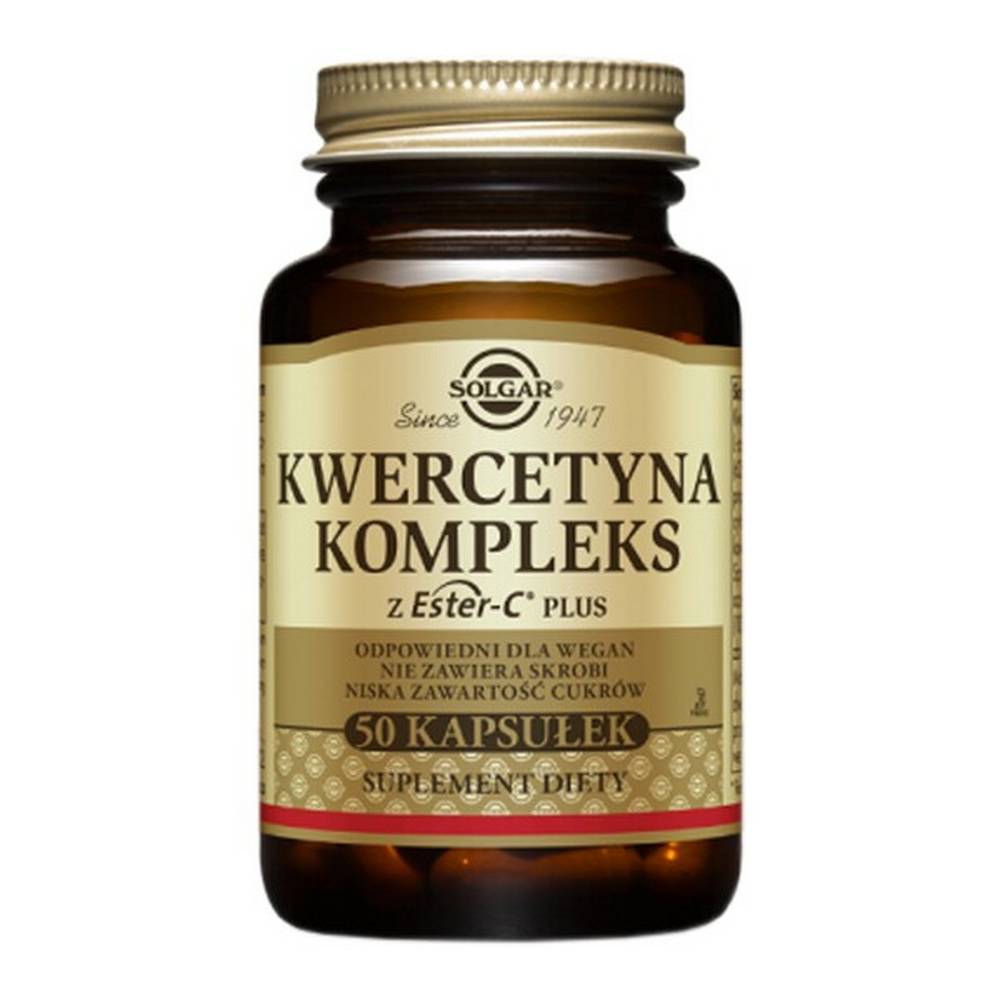 solgar quercetin complex capsules 50 Solgar Quercetin Complex - a dietary supplement containing the important bioflavonoid quercetin with vitamin C and bromelain. The product is intended for adults. Pregnant women, nursing mothers and people taking medication or ill people should consult a doctor before taking.