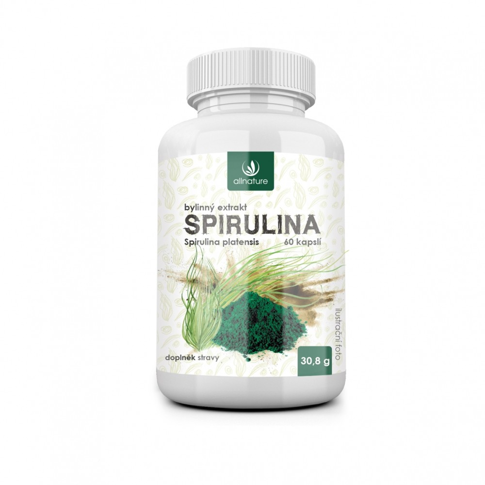 spirulina herbal extract 60 Spirulina is perfectly suited for the body's nutrition and is one of the so-called green superfoods.