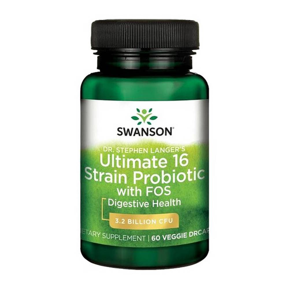 swanson ultimate 16 strain probiotic capsules 60 pcs Ultimate 16 strain probiotic - a dietary supplement supporting the proper functioning of the digestive system. The product is intended for adults.