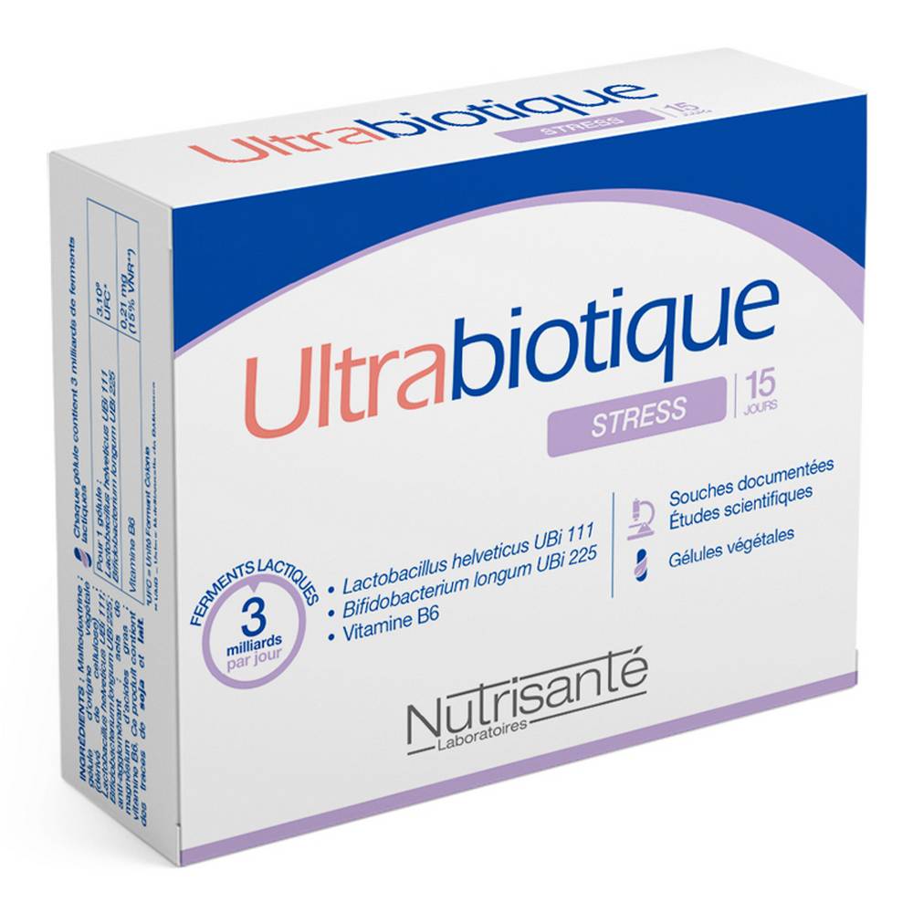 ultrabiotic stress 15 days 15 In the vast majority of cases, an imbalanced gut microbiota is synonymous with tension, anxiety, insomnia and stress.