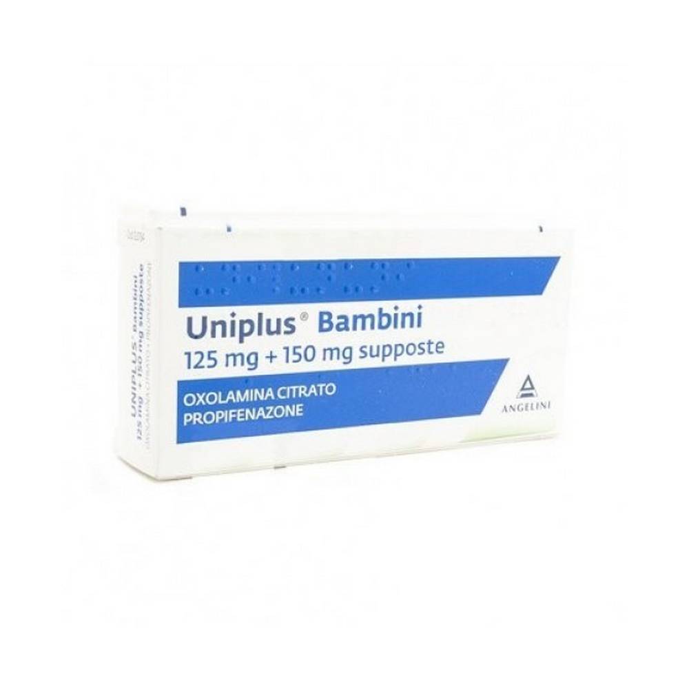 uniplus children 125mg 150mg propiphenazone 10 Uniplus Bambini is used in the treatment of inflammation of the upper airways or in the case of ear infections, rheumatic diseases, pulpits, periodontitis and in the treatment of flu diseases.