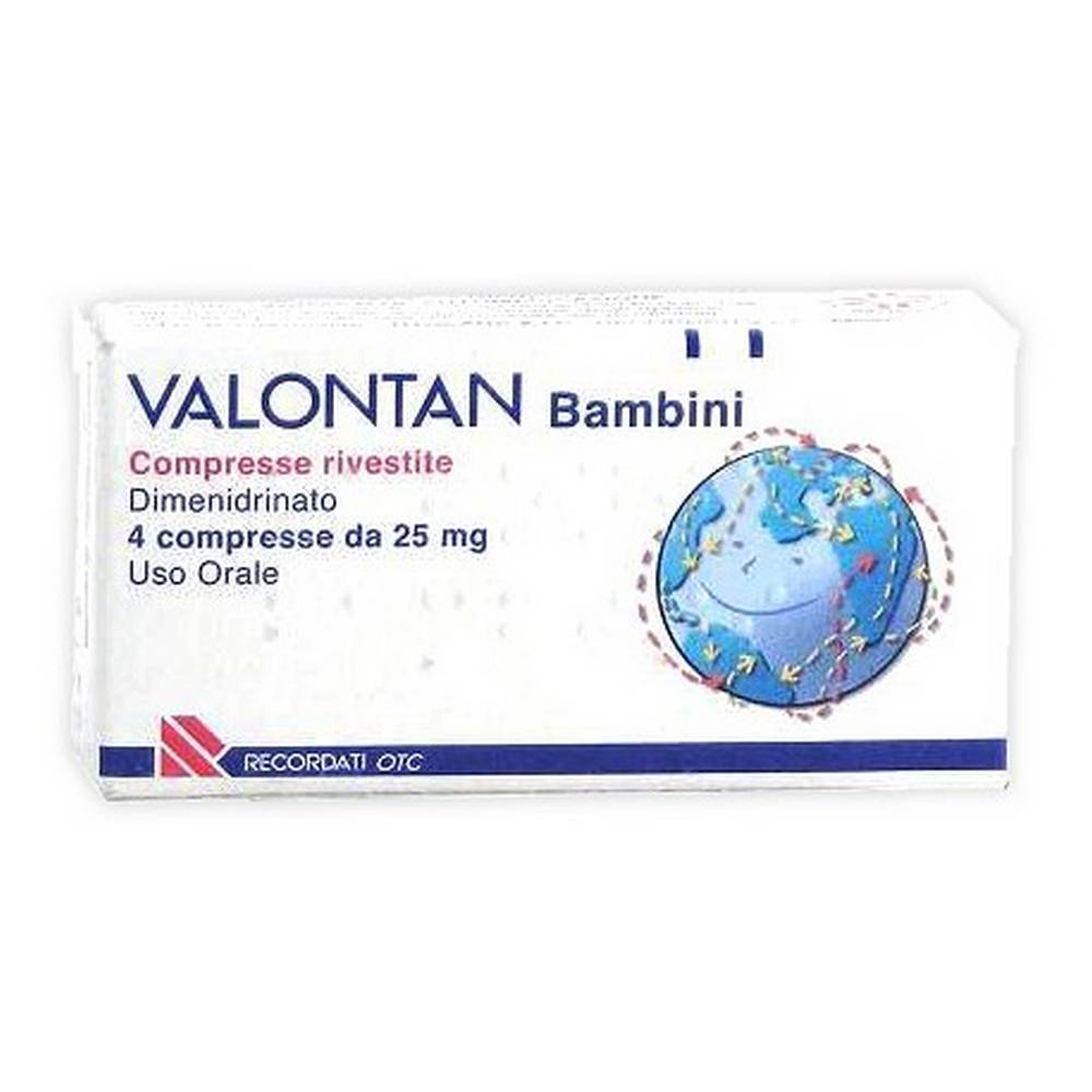 valontan children 25 mg dimenhydrinate 4 Valontan Children Coated Tablets should be used in the prevention and treatment of nausea, vomiting and vertigo, self-ache manifested in children.