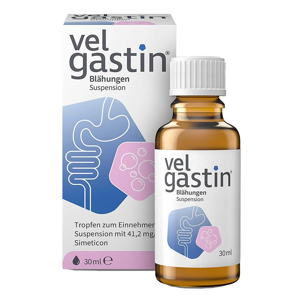velgastin flatulence oral suspension 30 ml Suspension for use in case of flatulence