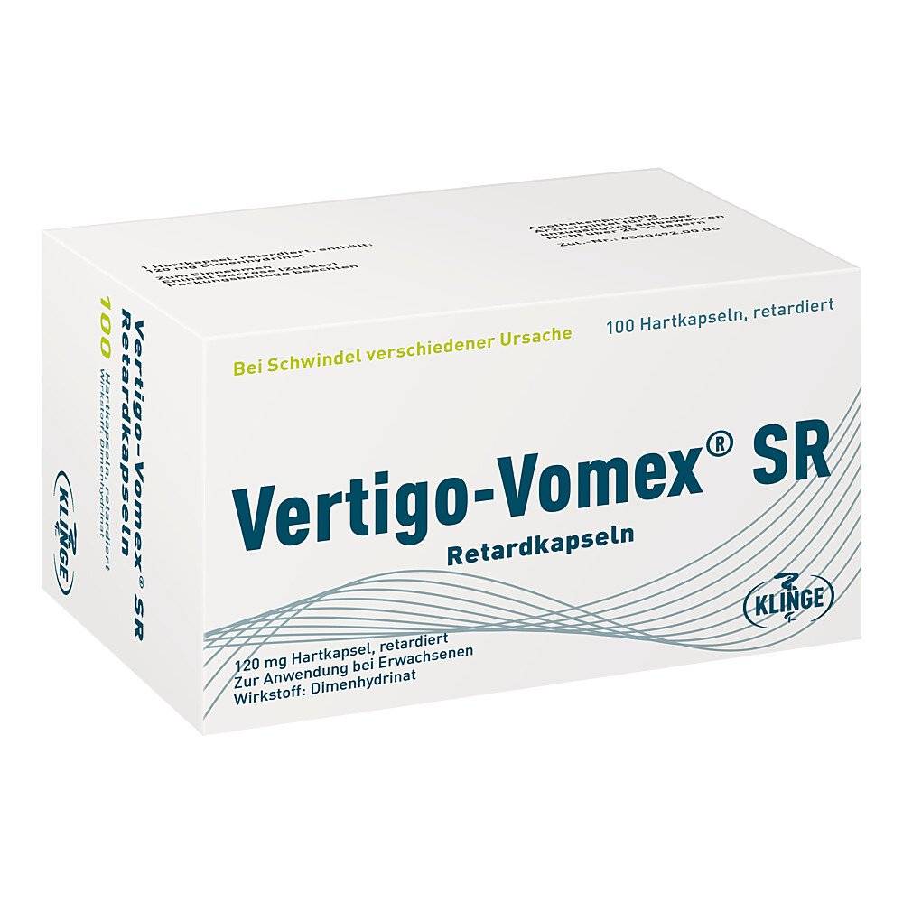 vertigo vomex sr 100 Acts directly on the organ of equilibrium and thus influences the sense of balance