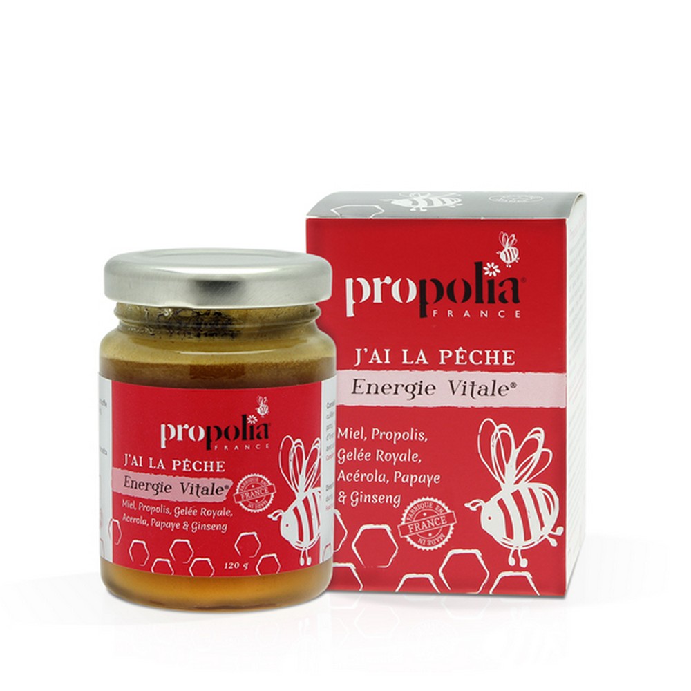 vital energy propolis honey royal jelly ginseng 120 g Propolia VITAL ENERGY is a honey also containing propolis, royal jelly and ginseng .