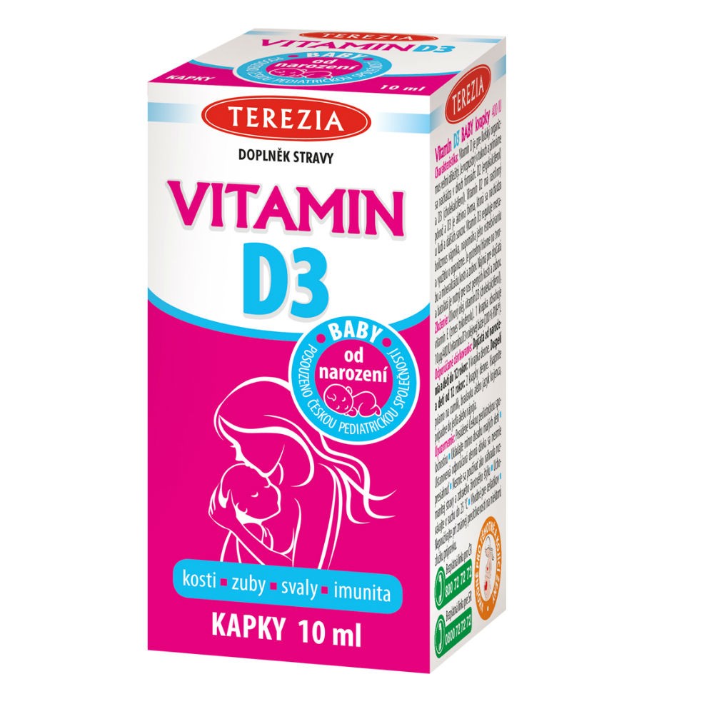 vitamin d3 baby 10 ml Vitamin D is very important for the human body. It is fat soluble and primarily exists in two forms: D2 and D3. Vitamin D2 is of plant origin and D3 regulates calcium metabolism, helps its absorption and use in the body. Especially for infants and toddlers, it is necessary for the growth of strong bones and teeth.