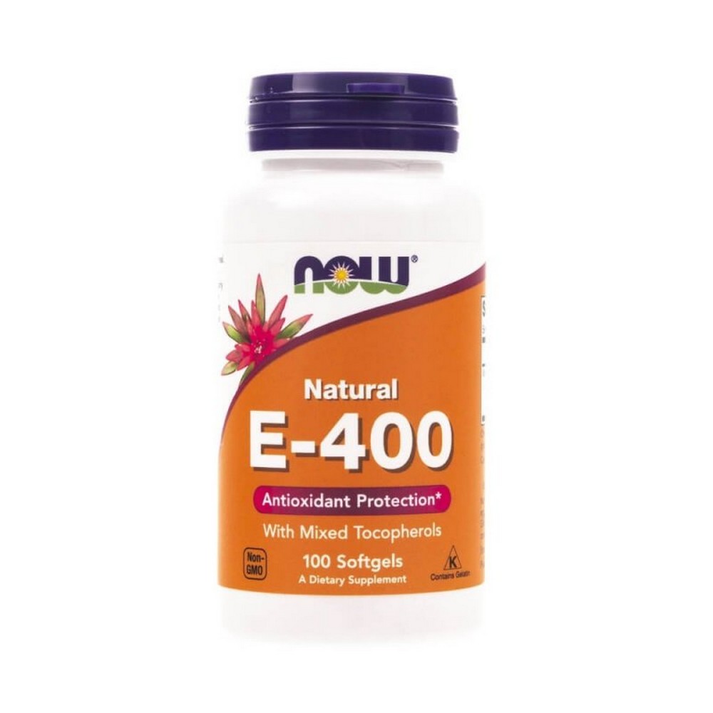 vitamin e 400 iu 100 Natural E-400 with Mixed Tocopherolis from Now Foods is a dietary supplement containing natural vitamin E with a blend of tocopherols.