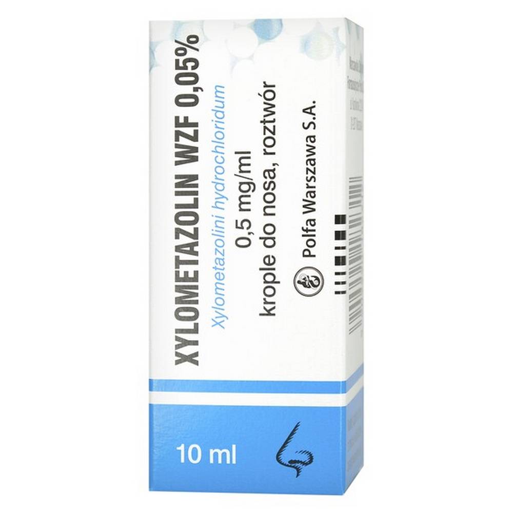 xylometazolin 005 nasal drops 10 ml polfa warszawa Xylometazoline (WZF) 0.05% is a medicinal product for children aged 2 to 12 years, intended for use in the nose to relieve symptoms of rhinitis.