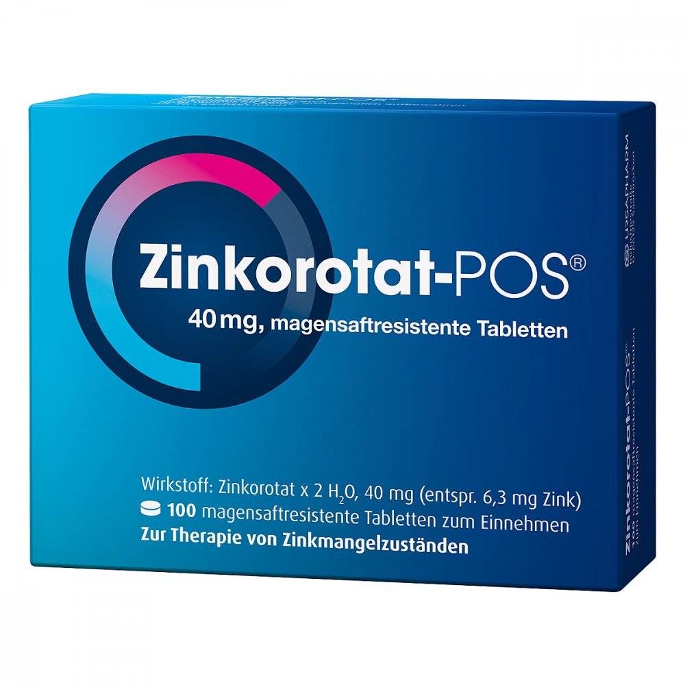 zincorotate pos 100 For the treatment of zinc deficiency