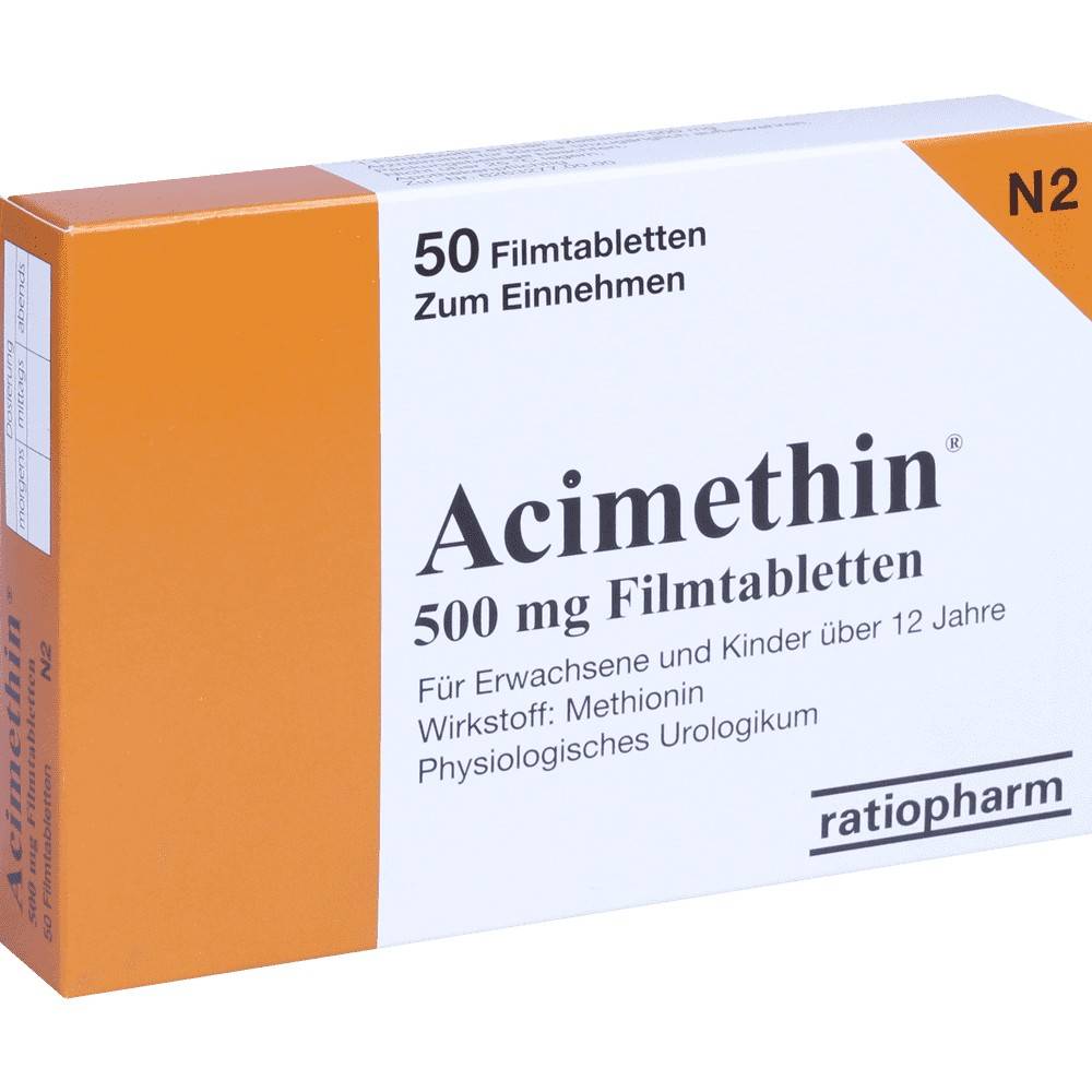 acimethine 25 with a bacteriostatic effect in the case of urinary tract infections, also prevention of relapse in patients with neurogenic bladder function disorders