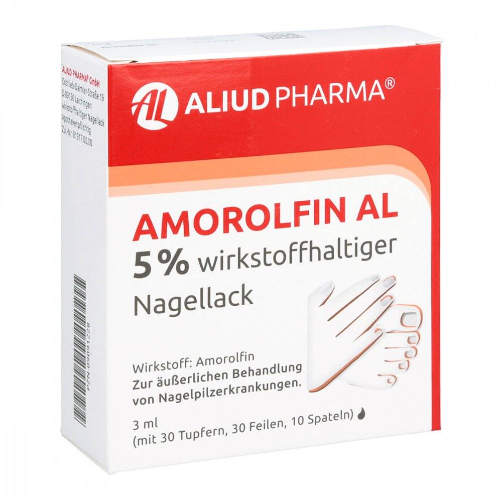 amorolfin al 5 3 ml Fungal infections of the nails without involvement of the nail root (nail matrix)