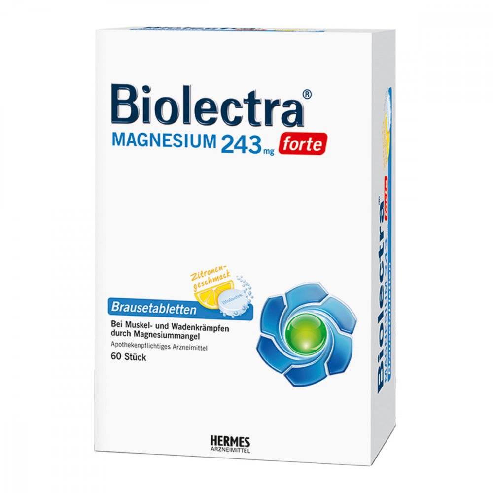 Biolectra Magnesium 243 forte lemon effervescent tablets, 60