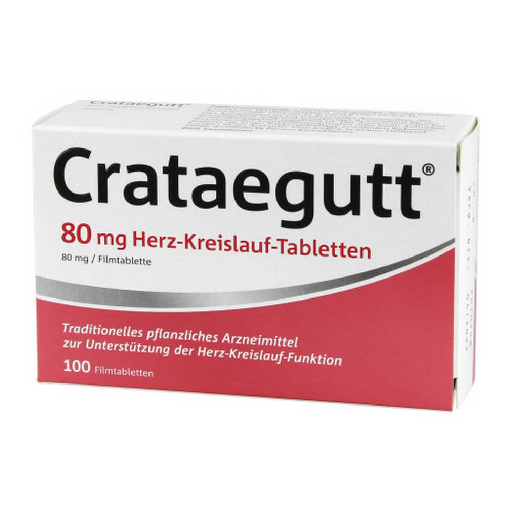 crataegutt 80 mg cardiovascular tablets 100 To support cardiovascular function.