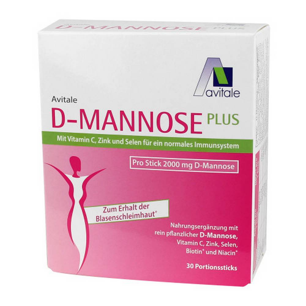 d mannose plus 2000 mg sticks 15x247 g A dietary supplement to support the bladder mucosa.
