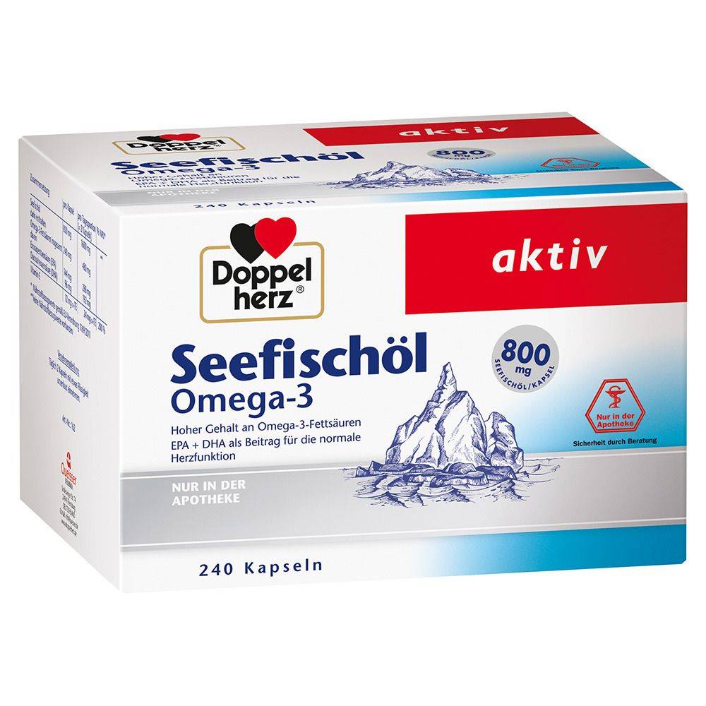Doppelherz Seefischöl Omega-3 800 mg aktiv, 240 – Pharmacyapozona