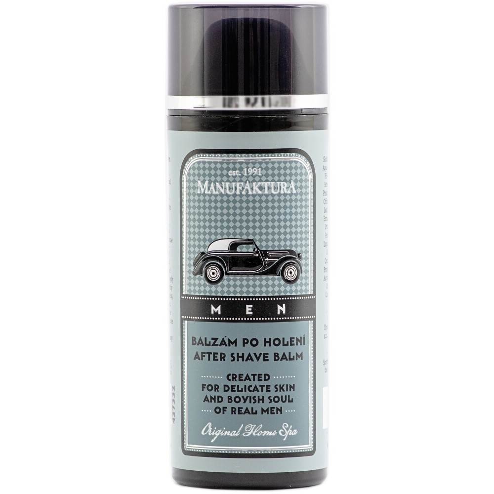 manufactory after shave balm 50 ml Aftershave balm with a unique herbal complex and healing panthenol soothes, disinfects and hydrates shaving irritated skin.