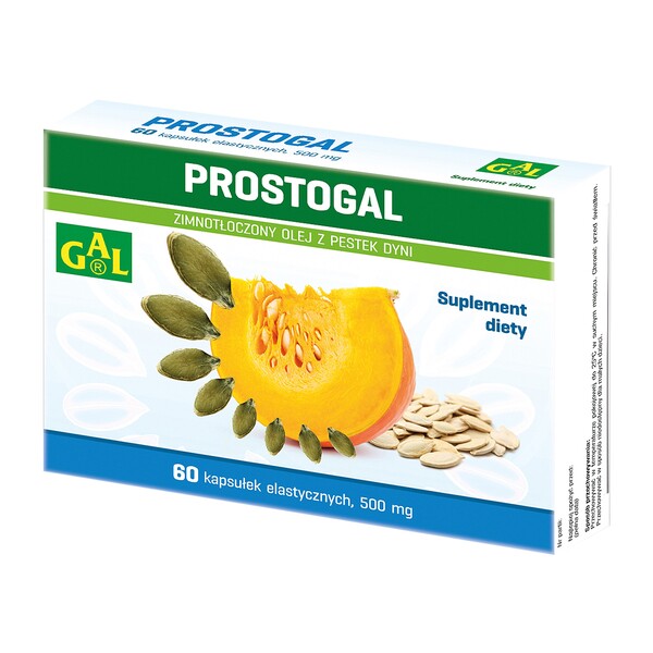 prostogal 500 mg flexible capsules 60 Простогал - пищевая добавка, содержащая масло тыквенных семечек холодного отжима. Продукт предназначен для взрослых. Масло семян тыквы дополняет ежедневный рацион незаменимыми жирными кислотами (НЖК) и растительными стеролами.