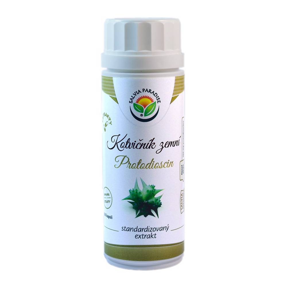 salvia paradise anchor protodioscin standardized extract 100 The capsules are made from an extract obtained from the ground anchorage - Tribulus terrestris. The extract is standardized to the active substance protodioscin.