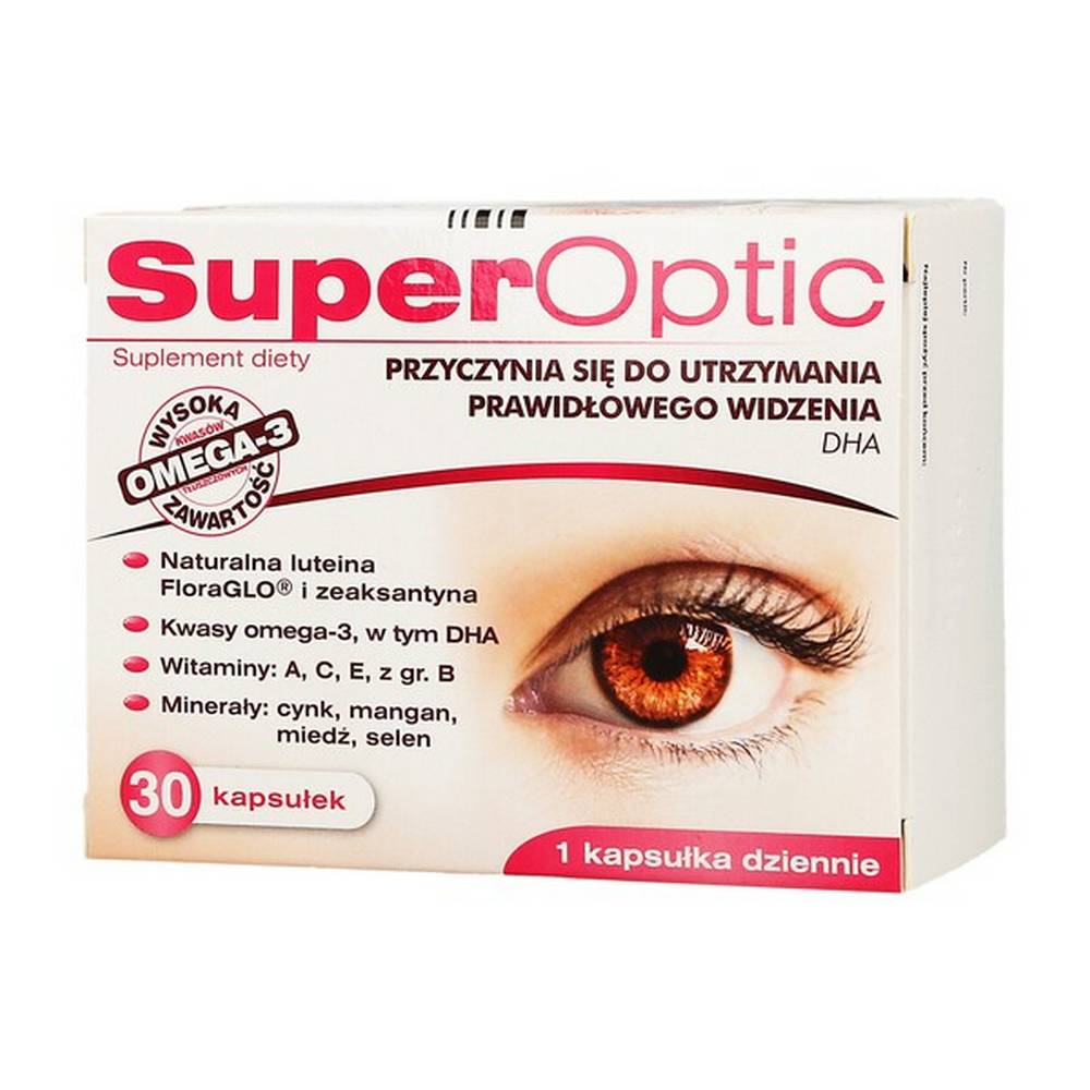 superoptic flexible capsules 30 SuperOptic - a dietary supplement containing ingredients that affect proper vision. The product is intended for adults.