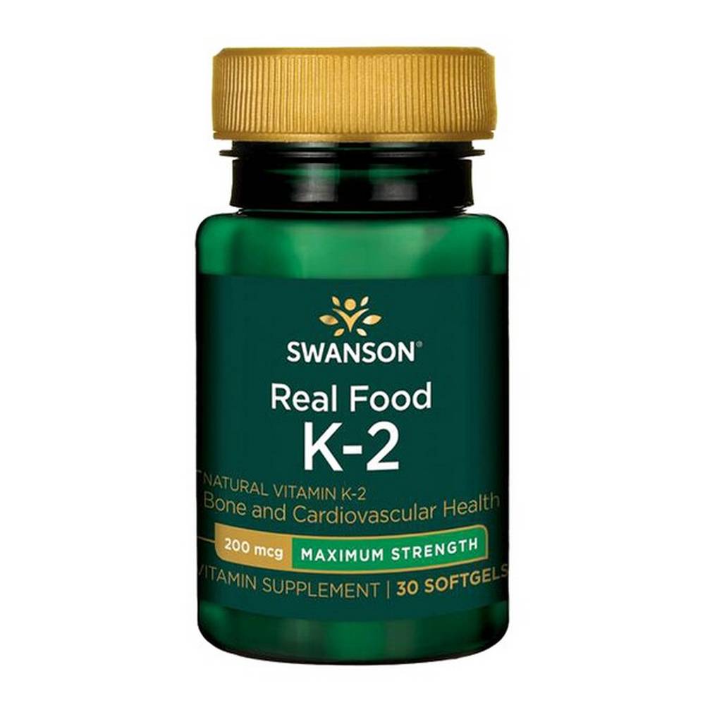 swanson vitamin k2 200 ug capsules 30 Vitamin K2 200 µg - a dietary supplement for adults. Vitamin K supports proper blood clotting and maintaining healthy bones. Do not exceed the recommended daily dose.