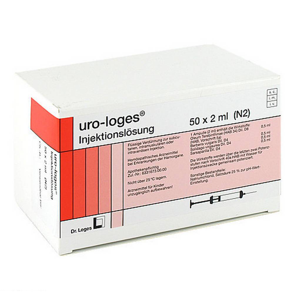uro loges solution for injection ampoules 50x2 ml Homeopathic medicine in diseases of the urinary organs.