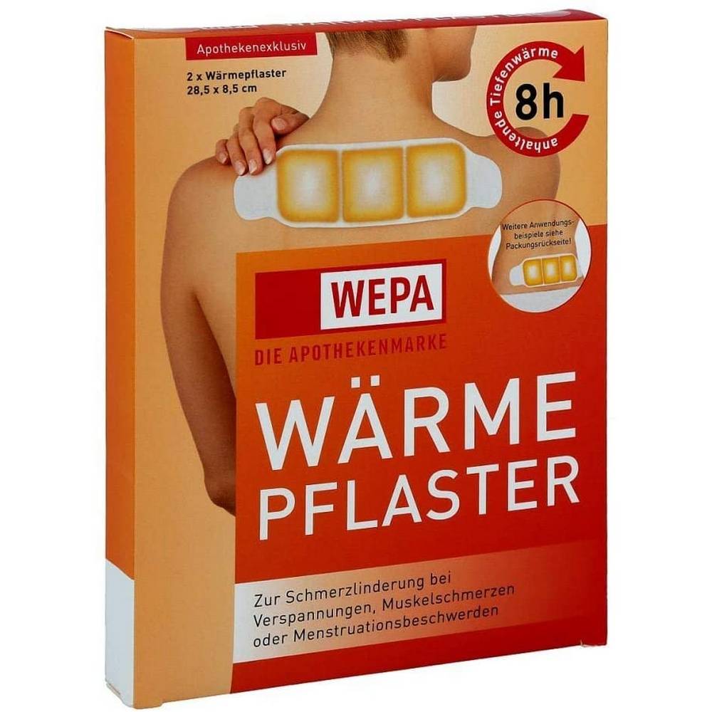 wepa heat patches for neck and back 2 For pain relief for tension and muscle pain.