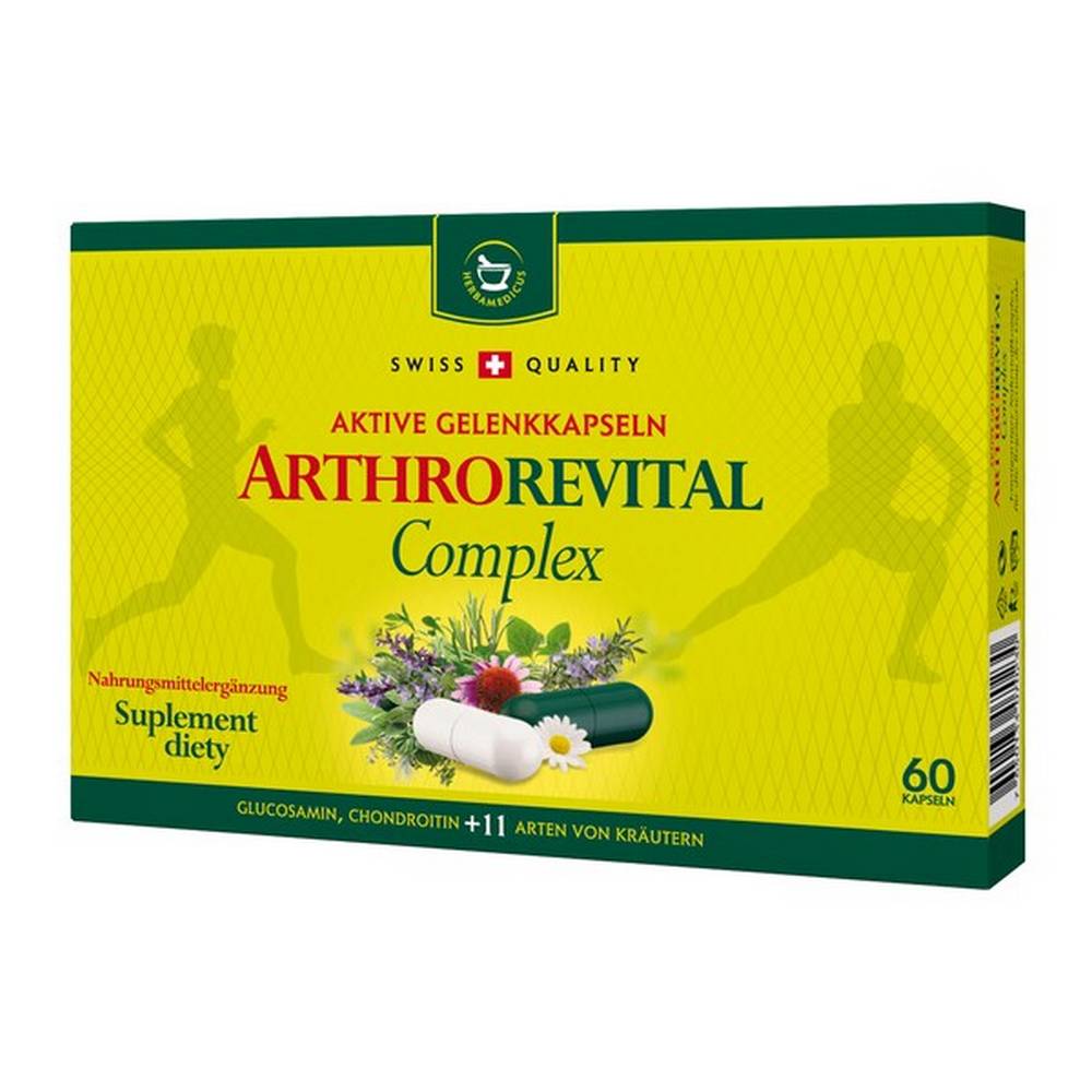 arthrorevital complex capsules 60 Arthrorevital Complex - a dietary supplement containing 11 herbs that support the proper functioning of the joints. The product is intended for adults. Do not exceed the recommended daily dose.