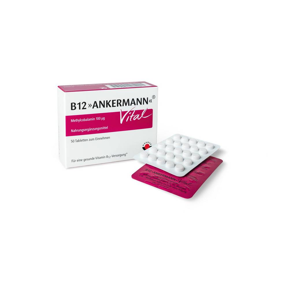 B12-Vitamin Ankermann 1000mcg bevont tabletta - Prevenció Patika